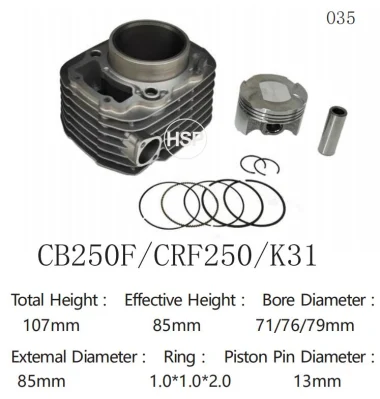 Cilindro de calidad HSP Moto para HONDA CB250F/CRF250/K31 STD y diámetro de sintonización 71mm/76mm/79mm PIN 13mm