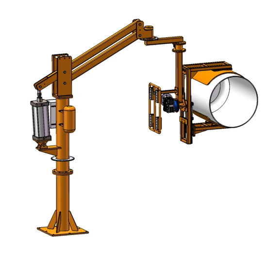 Equipo de elevación de barril de 60kg, pinza neumática de rollo, manipulador de manipulación de materiales de mano de elevación móvil Industrial