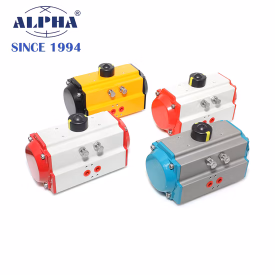 CE/ SGS/ ISO9001 Alfa Serie C Rt075r10 Actuador neumático de piñón y cremallera para válvula de bola o válvula de mantequilla